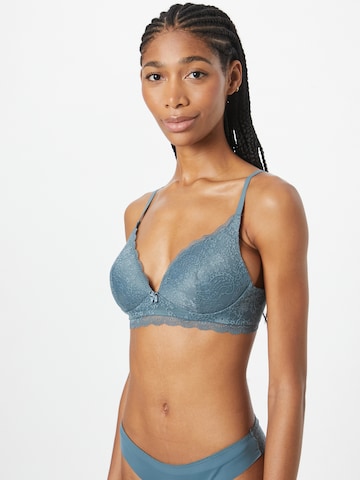Cotton On Body Triangle Bra in Blue: front