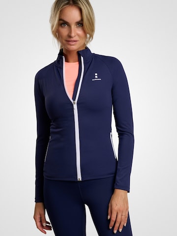 nordicdots Sportief sweatvest in Blauw: voorkant