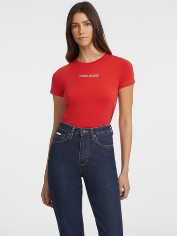 GUESS JEANS T-Shirt in Rot: Vorderseite