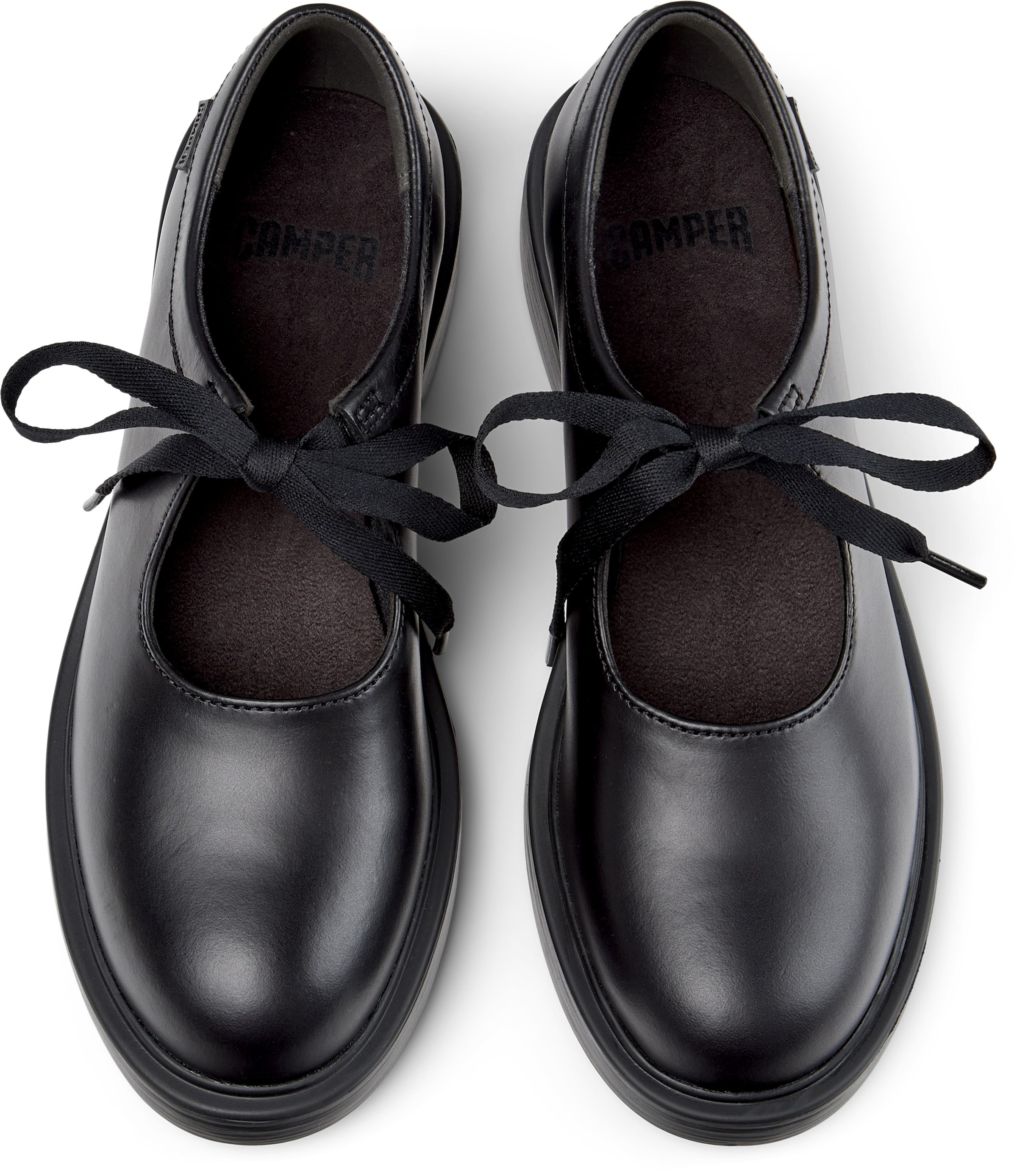 CAMPER Ballerina met riempjes ' Dean ' in Zwart