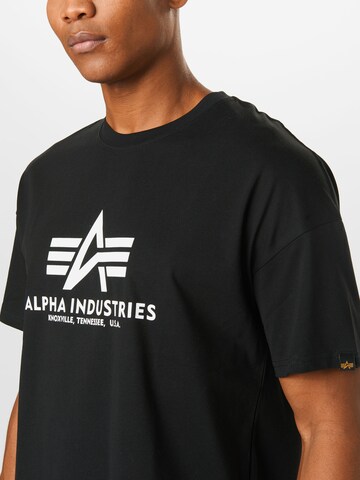 ALPHA INDUSTRIES Shirt 'Heavy' in Zwart