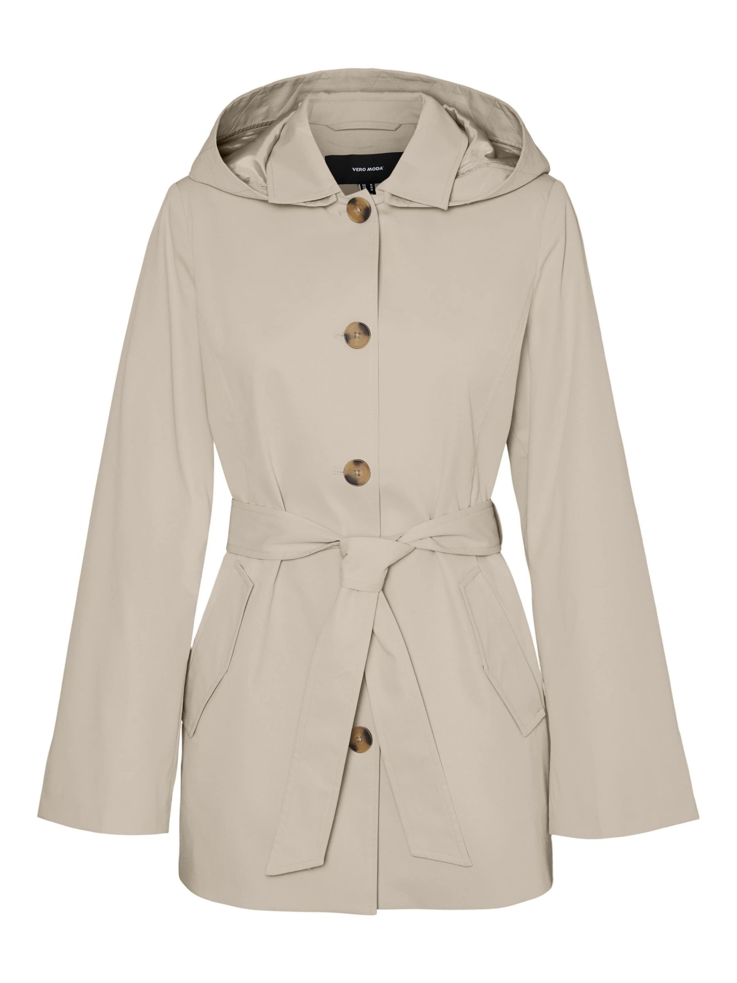 Vero Moda Curve Tussenmantel 'VMChelsea' in Beige: voorkant