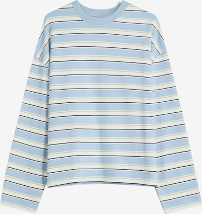 Bershka Collegepaita värissä vaaleansininen / musta / valkoinen, Tuotenäkymä