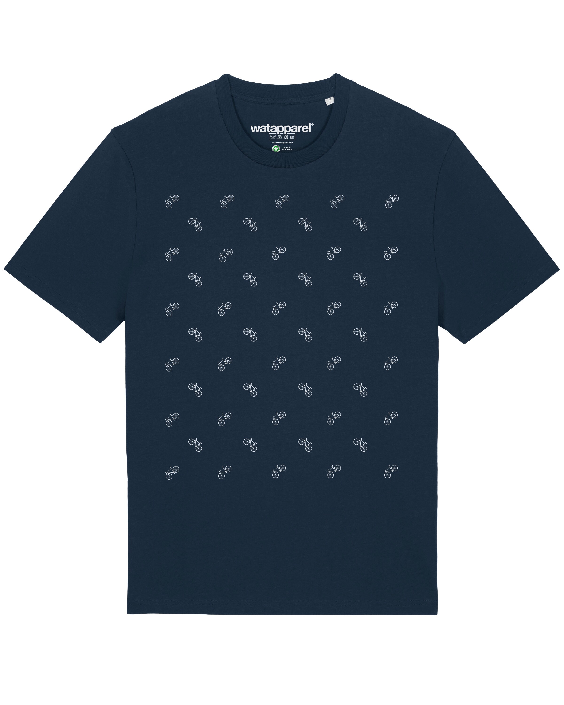Watapparel T-Shirt 'Fahrräder' in Blau: Vorderseite