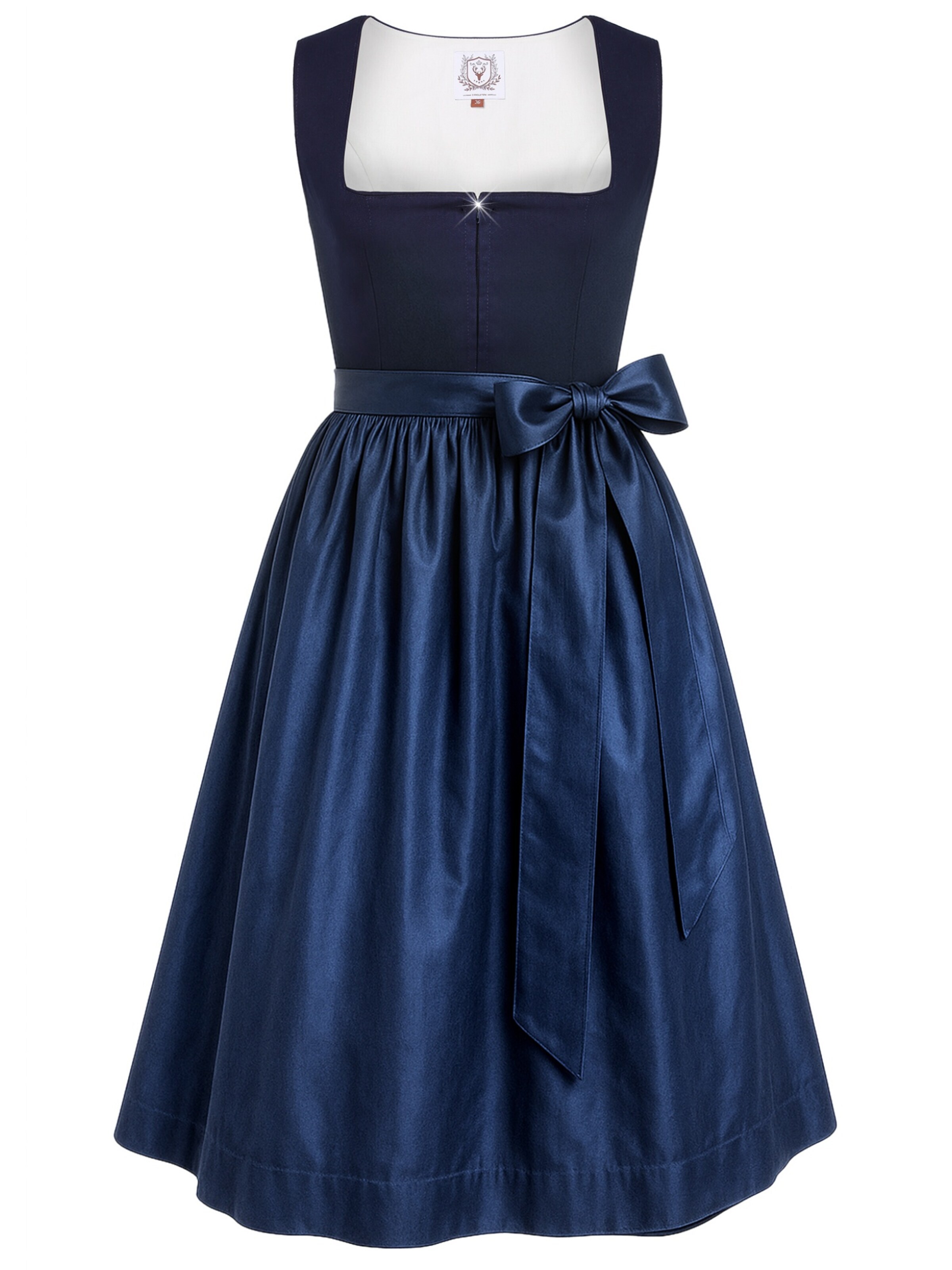 DIRNDLSTERN Dirndl 'Herzmut'‌‌‌‌‌‌‌ in Blau: Vorderseite