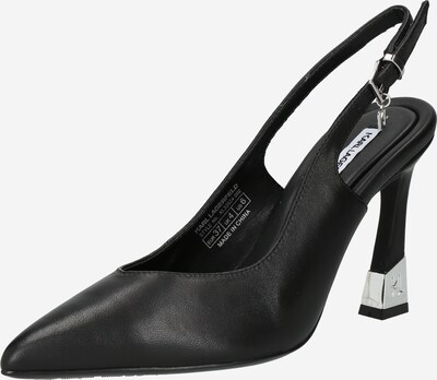 Karl Lagerfeld Vaļējas augstpapēžu kurpes, krāsa - melns, Preces skats