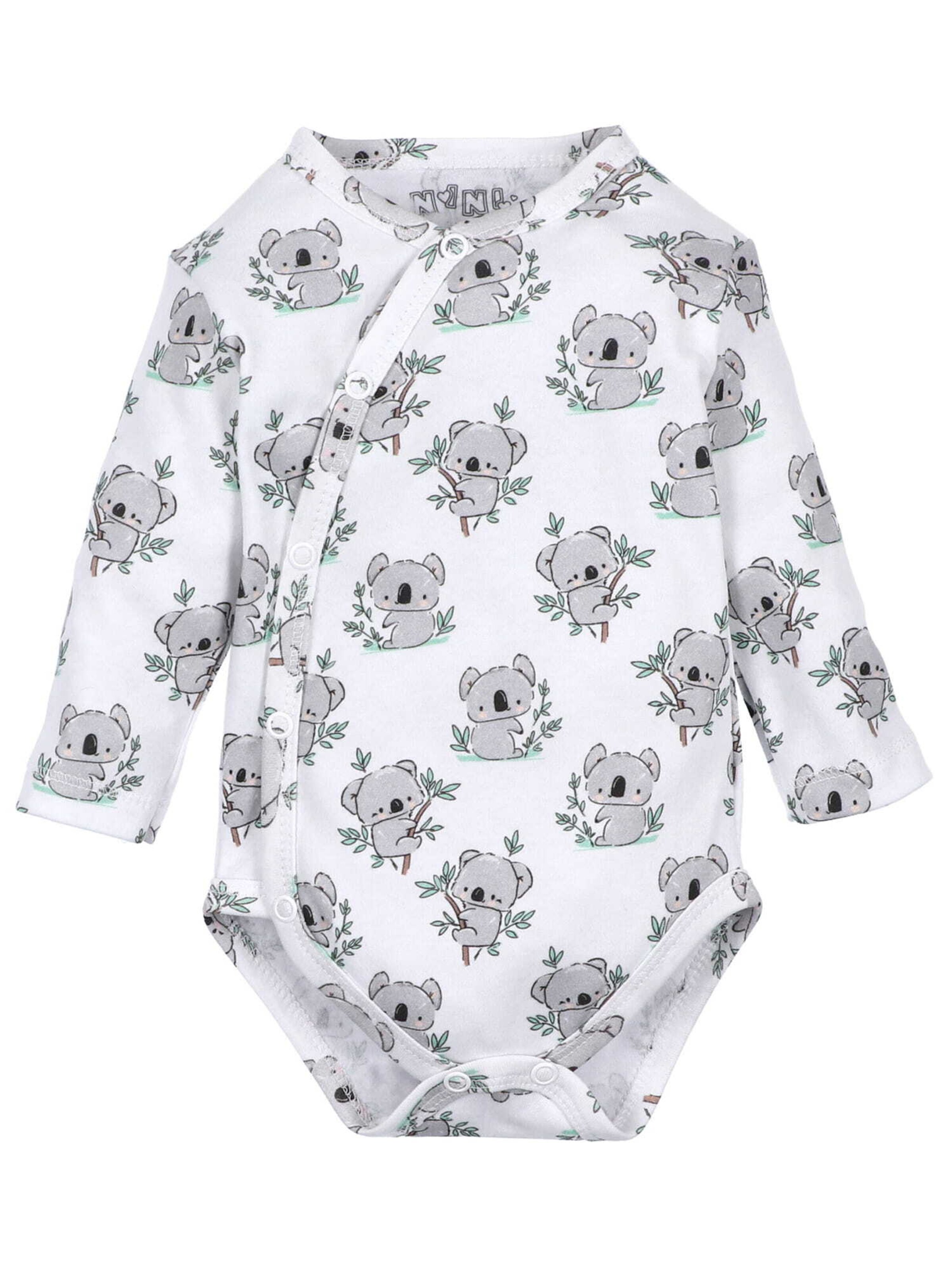 NINI Rompertje/body 'Koala' in Wit: voorkant