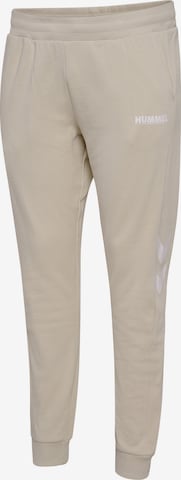 Hummel Tapered Workout Pants 'LEGACY' in Beige