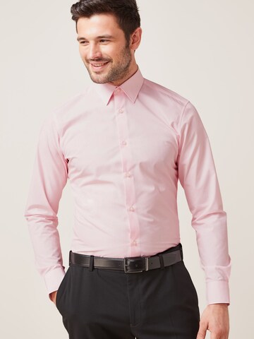 Next Slim fit Overhemd in Blauw: voorkant