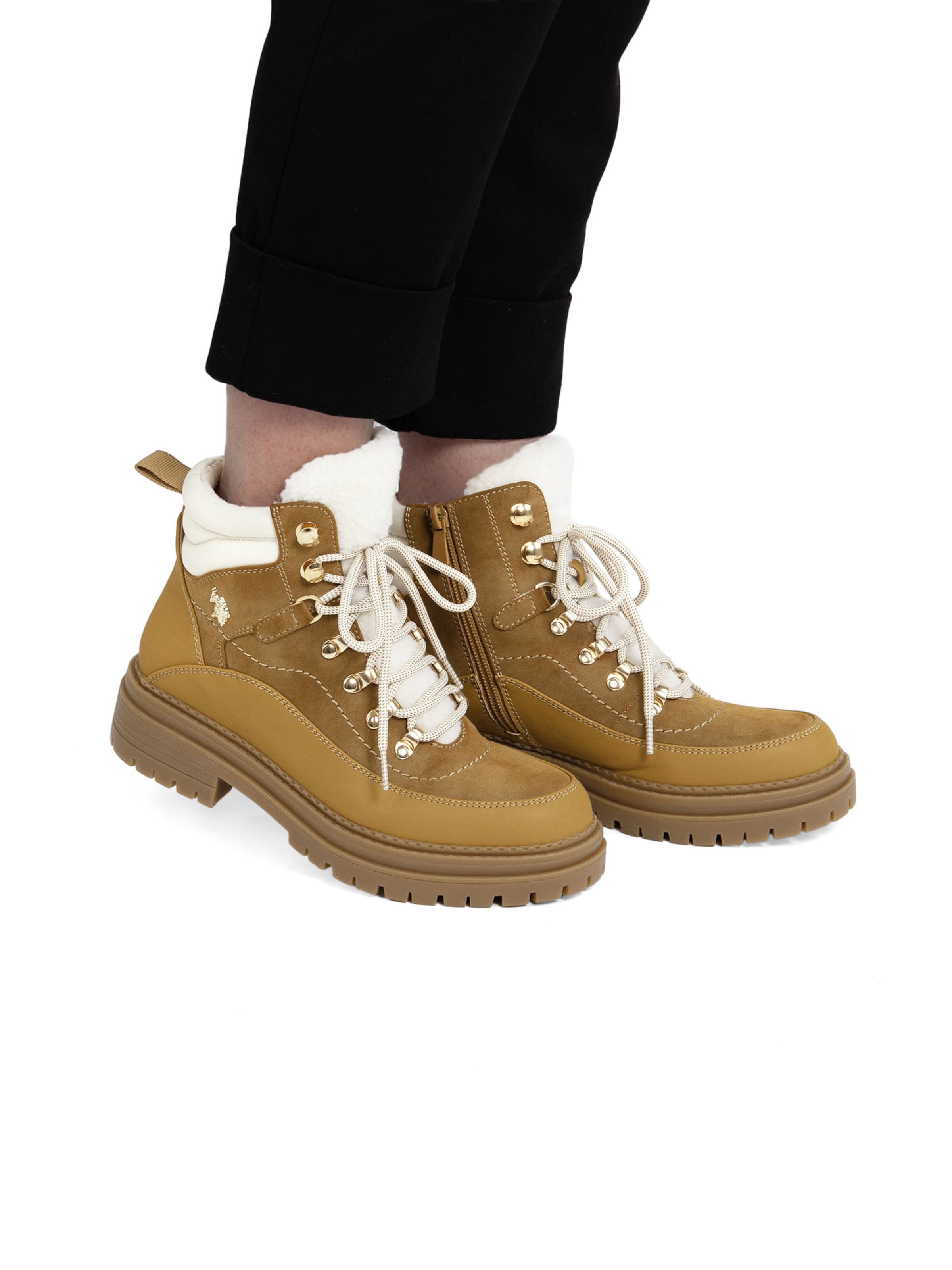US POLO ASSN. - Botines con cordones en marrón