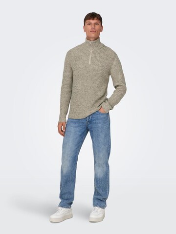Only & Sons Sweater 'ONSMALAKI' in Grey