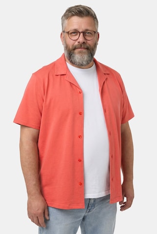 Men Plus Regular Fit Hemd in Orange