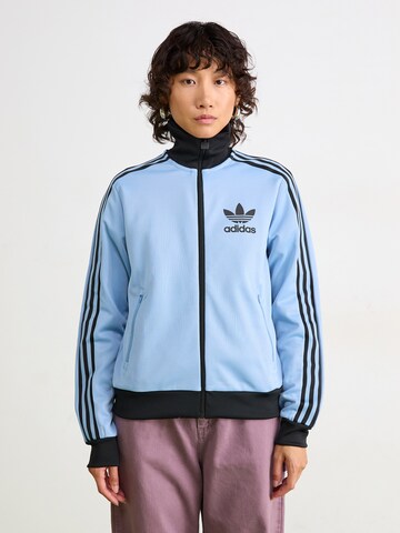 ADIDAS ORIGINALS Sweatjacke 'CLASSIC' in Blau: Vorderseite