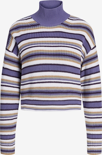 JJXX Pull-over 'Nanna' en beige / violet foncé / noir / blanc, Vue avec produit