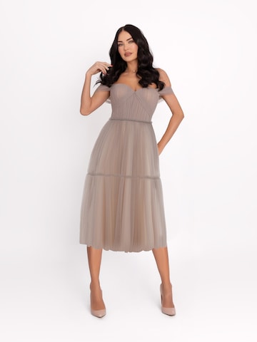 acob a porter - Vestido de noche en gris: frente