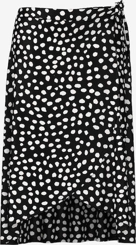 PIECES Curve Skirt 'Tala' in Black: front