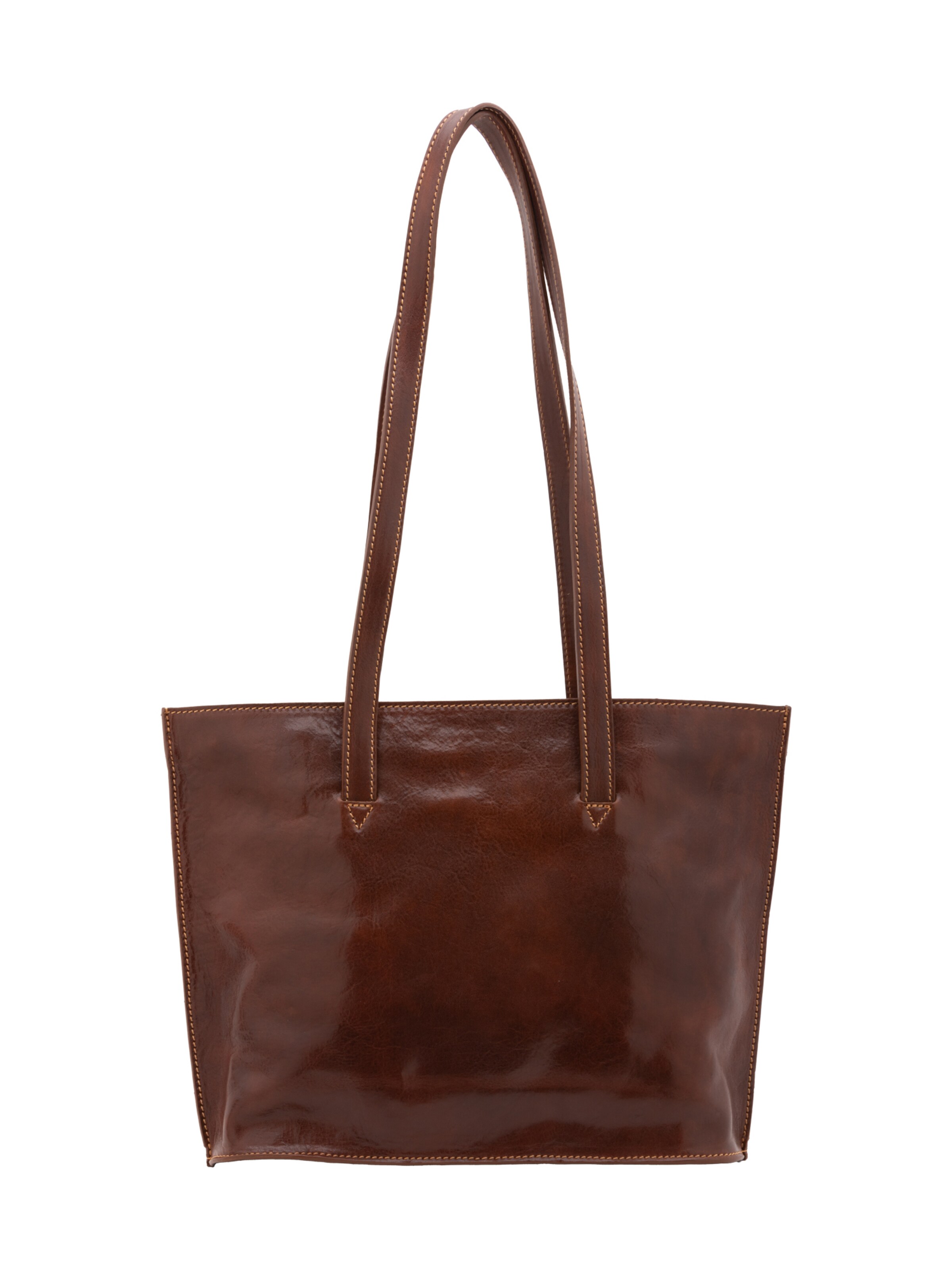 Borsa a spalla 'Borsa a Spalla Donna Pelle Vacchetta - Chiusura Zip Made in Italy' di I Fratelli in marrone: frontale