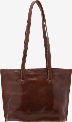Borsa a spalla 'Borsa a Spalla Donna Pelle Vacchetta - Chiusura Zip Made in Italy' di I Fratelli in marrone: frontale
