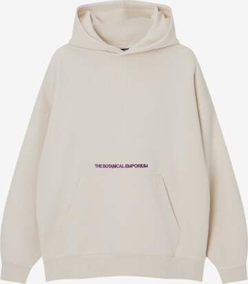 Pull&Bear Sweatshirt in Beige: front