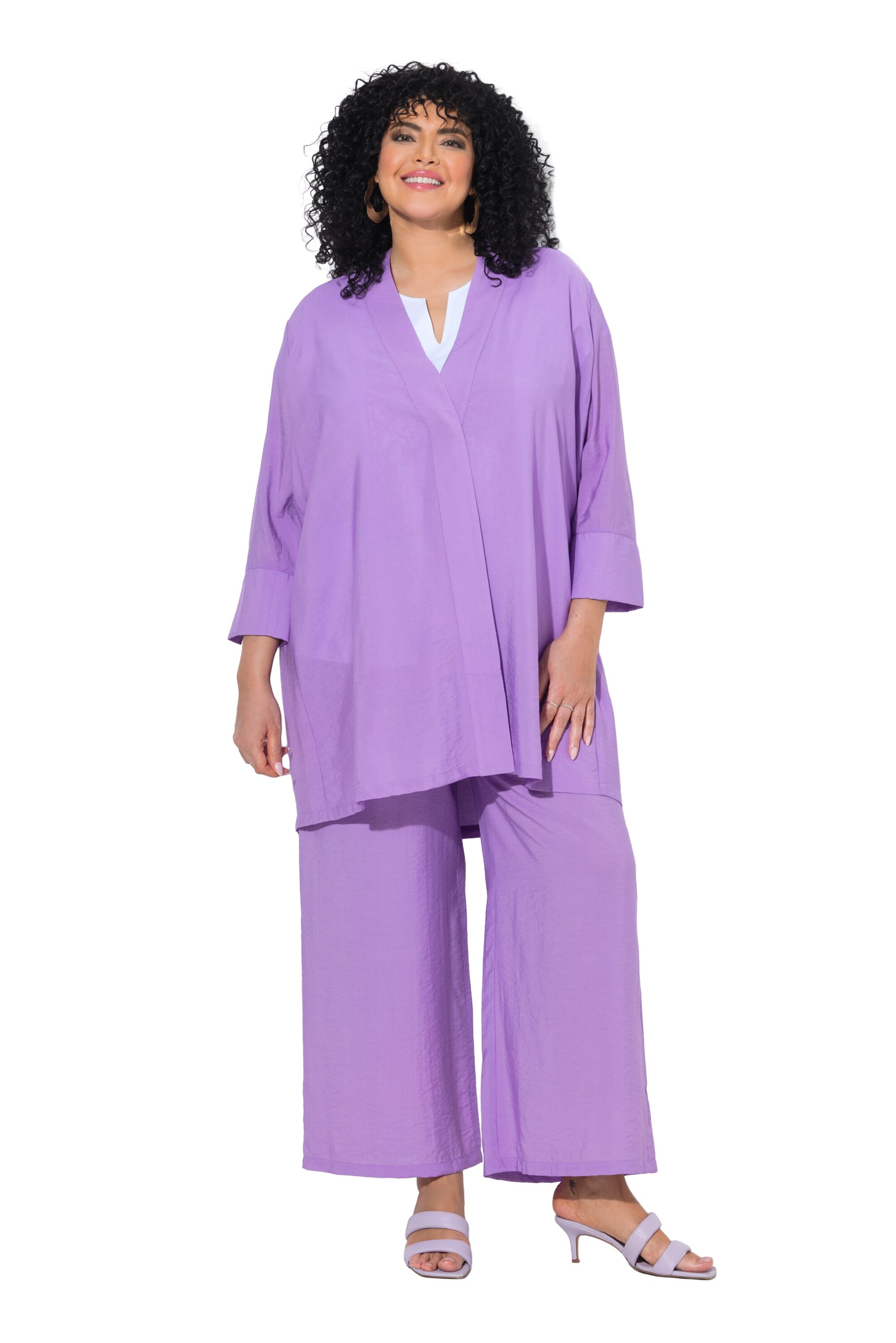 Ulla Popken Kimono in Lila: voorkant