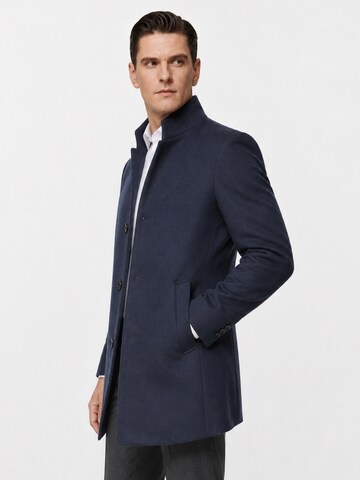 ALLTHEMEN Winter Coat 'Mantelruhe-1' in Blue