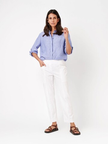TONI Tapered Pleat-Front Pants 'Sue' in White