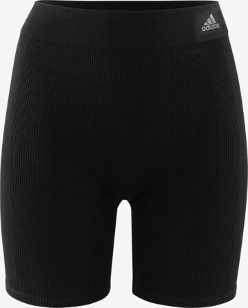 ADIDAS SPORTSWEAR Skinny Workout Pants in Black: front