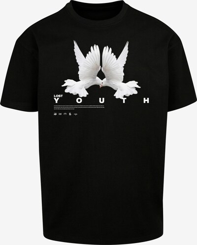 Lost Youth T-Shirt 'Dove' in grau / schwarz / weiß, Produktansicht