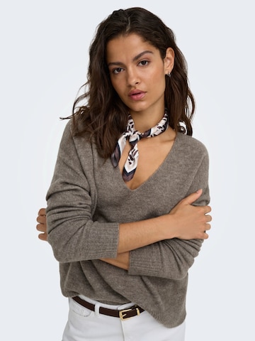 JDY Sweater 'JDYELANORA' in Brown