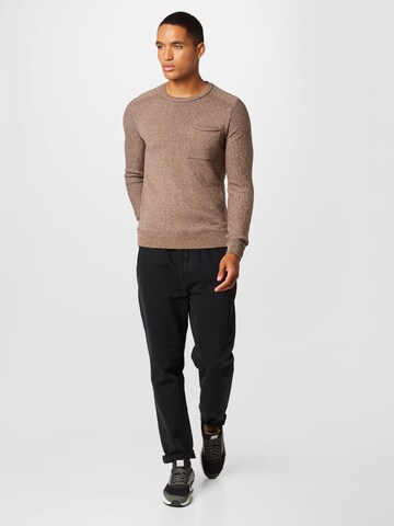 TOM TAILOR Pullover in Braun