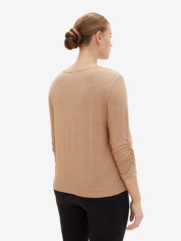 T-shirt Tom Tailor Women + en marron