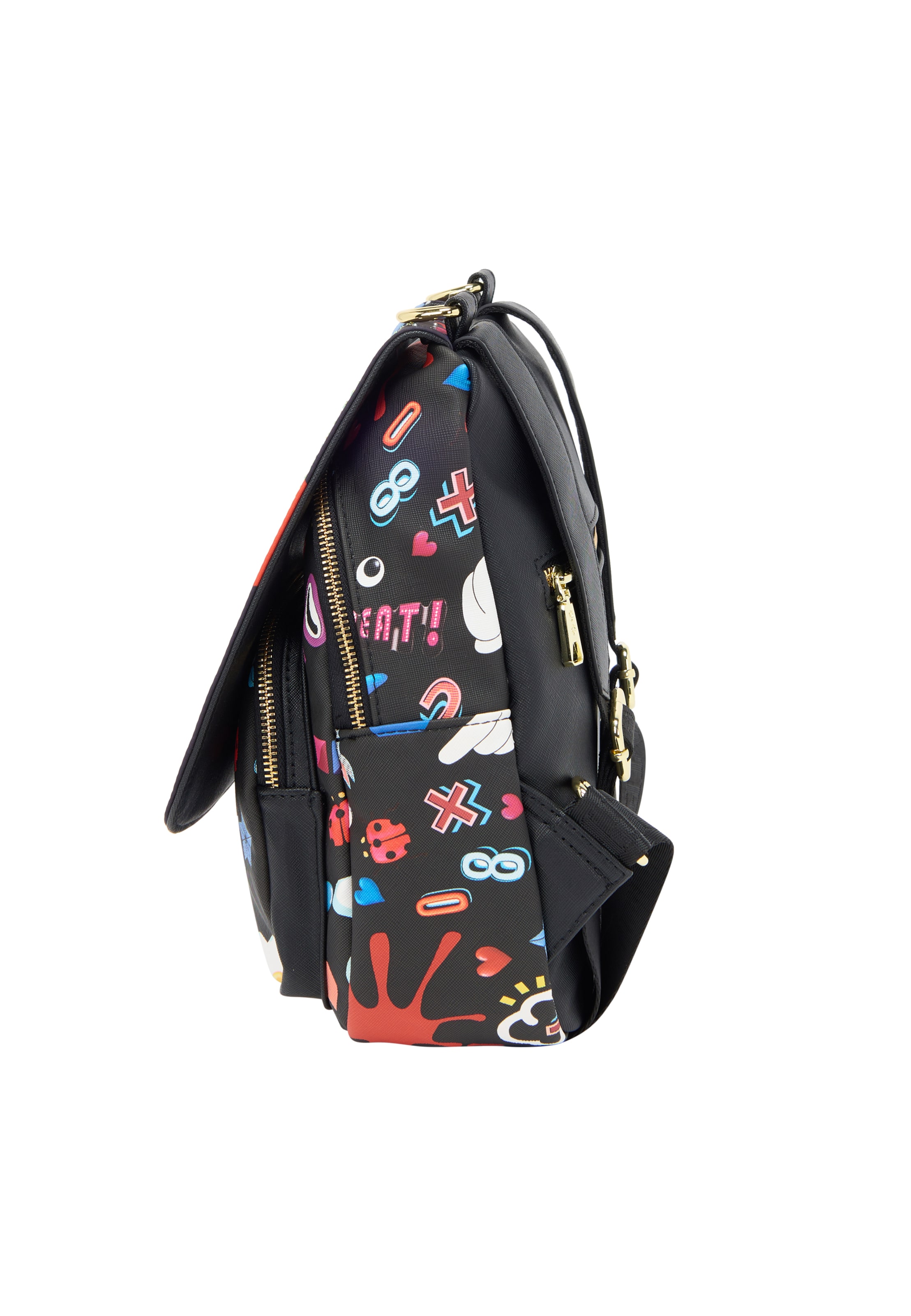 MYMO Batoh 'Pop Eyetheme' - Čierna