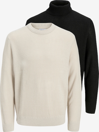 JACK & JONES Neulepaita 'JJROY' värissä musta / valkoinen, Tuotenäkymä