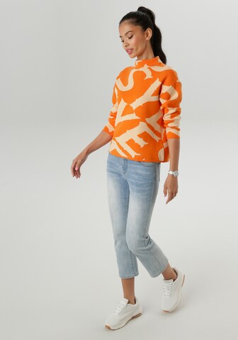 Aniston SELECTED Sweater in Orange