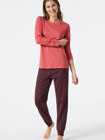 SCHIESSER Pyjama 'Essentials' in Roze: voorkant