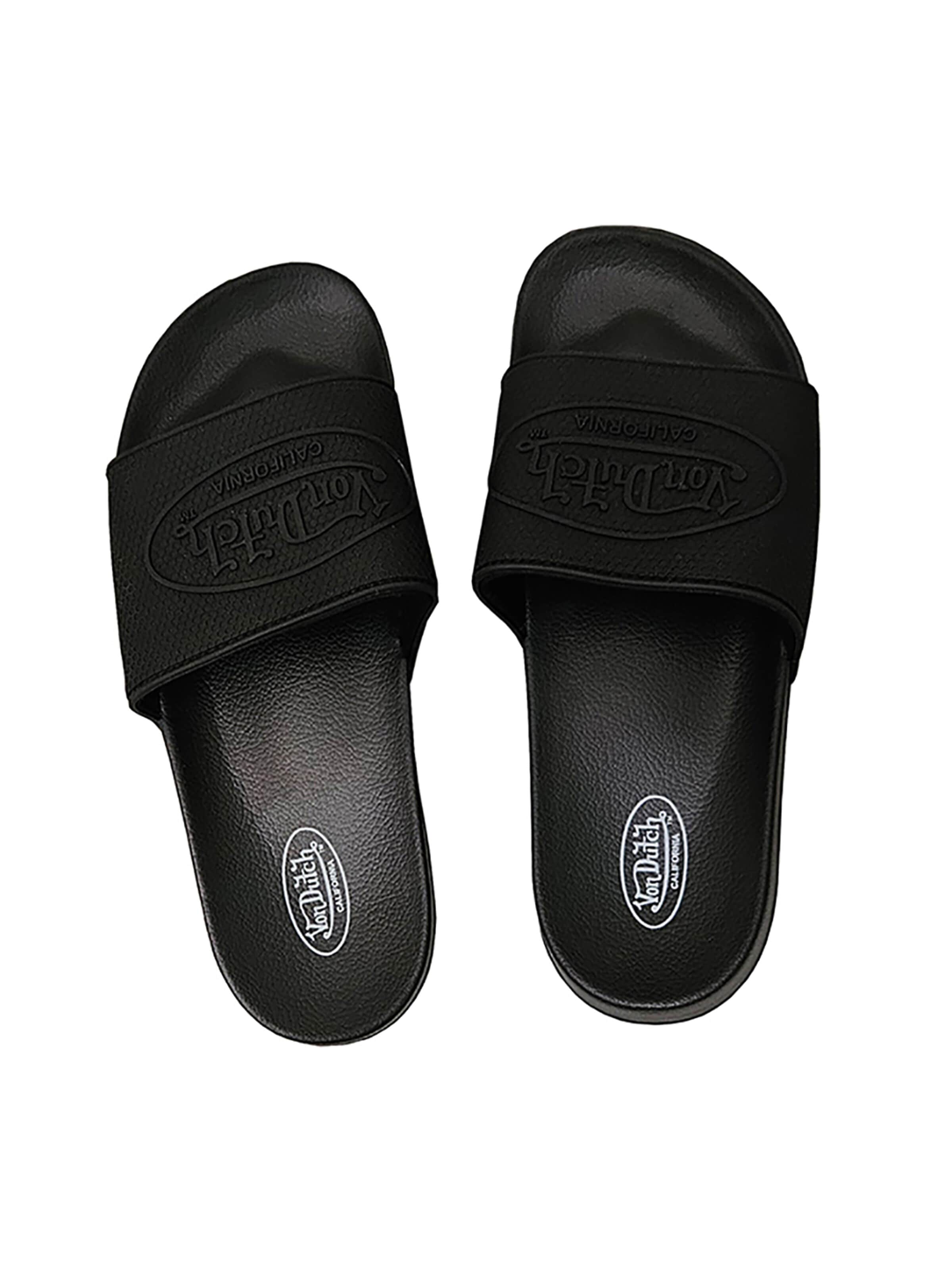 Von Dutch Beach & Pool Shoes 'Classic' in Black: front