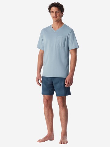 Pyjama long ' Comfort Essentials ' SCHIESSER en bleu : devant