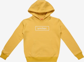 smiler. Kapuzensweatshirt Happy. in Gelb: predná strana