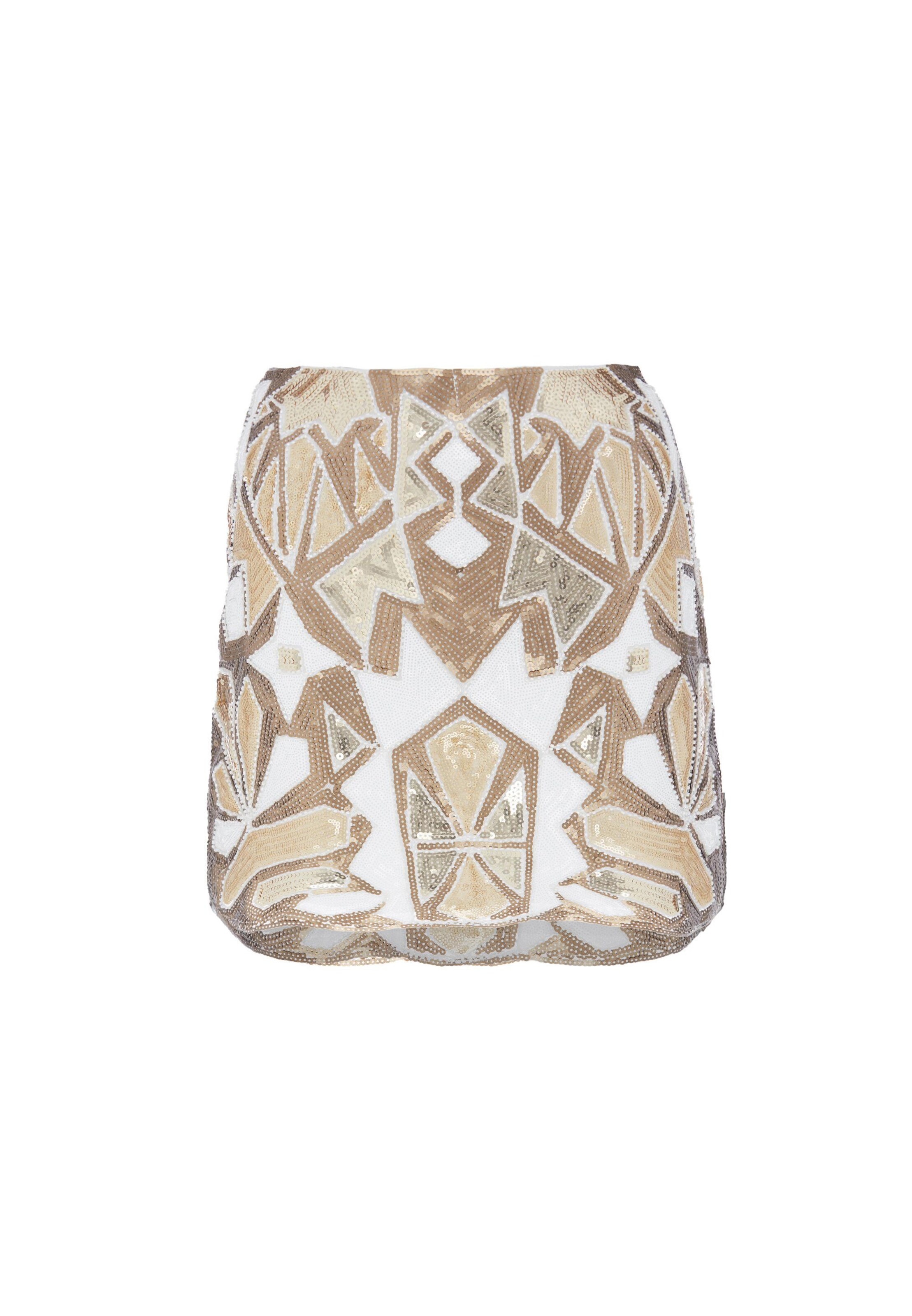 faina Falda en 34 en beige / oro / blanco, Vista del producto