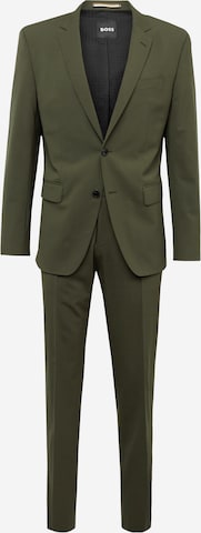 BOSS Black Regular Suit 'H-Huge' in Green: front