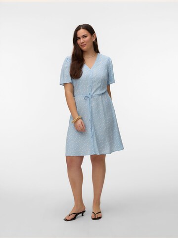 Robe-chemise 'VMCAlba' Vero Moda Curve en bleu