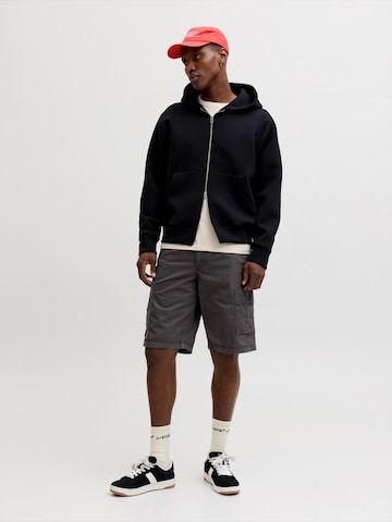 JACK & JONES Loose fit Cargo Pants 'JPSTCOLE MATTY' in Grey