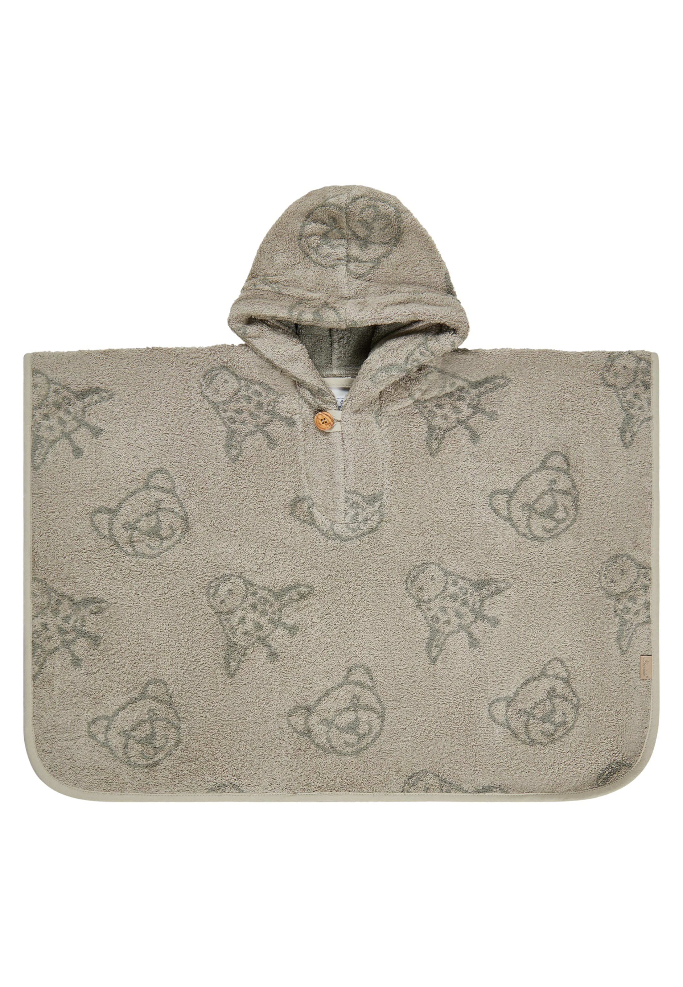 STERNTALER Bademantel 'Leo' in Grau: Vorderseite