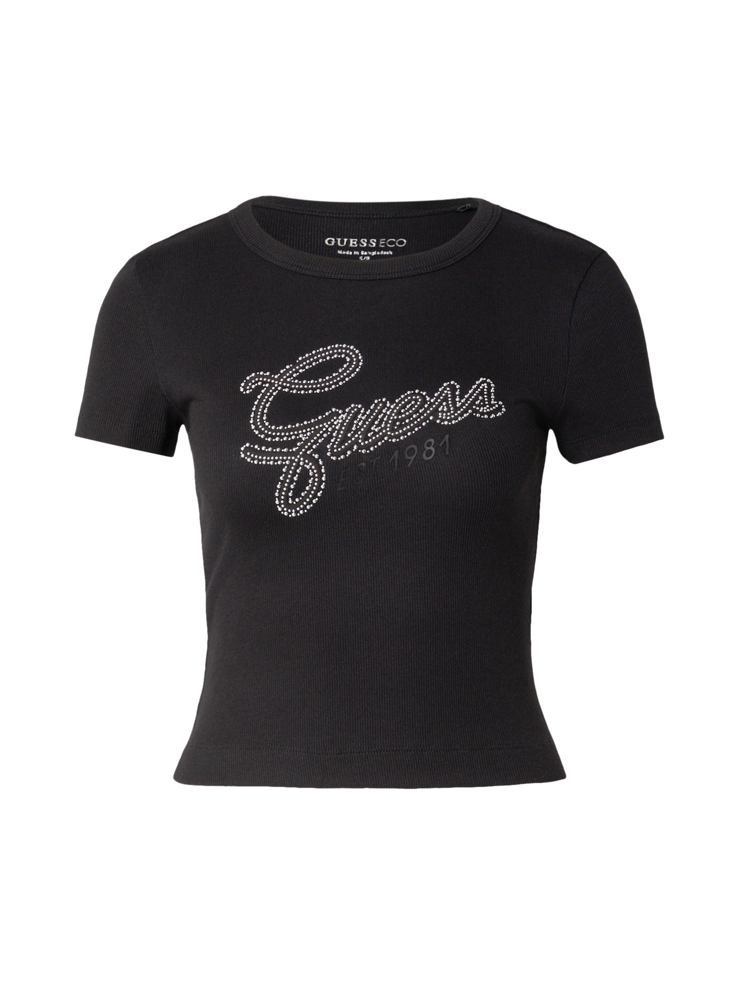 GUESS Koszulka w kolorze czarny: przód