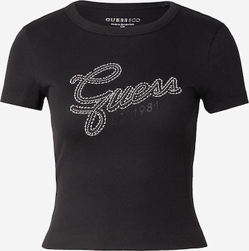 T-shirt GUESS en noir : devant