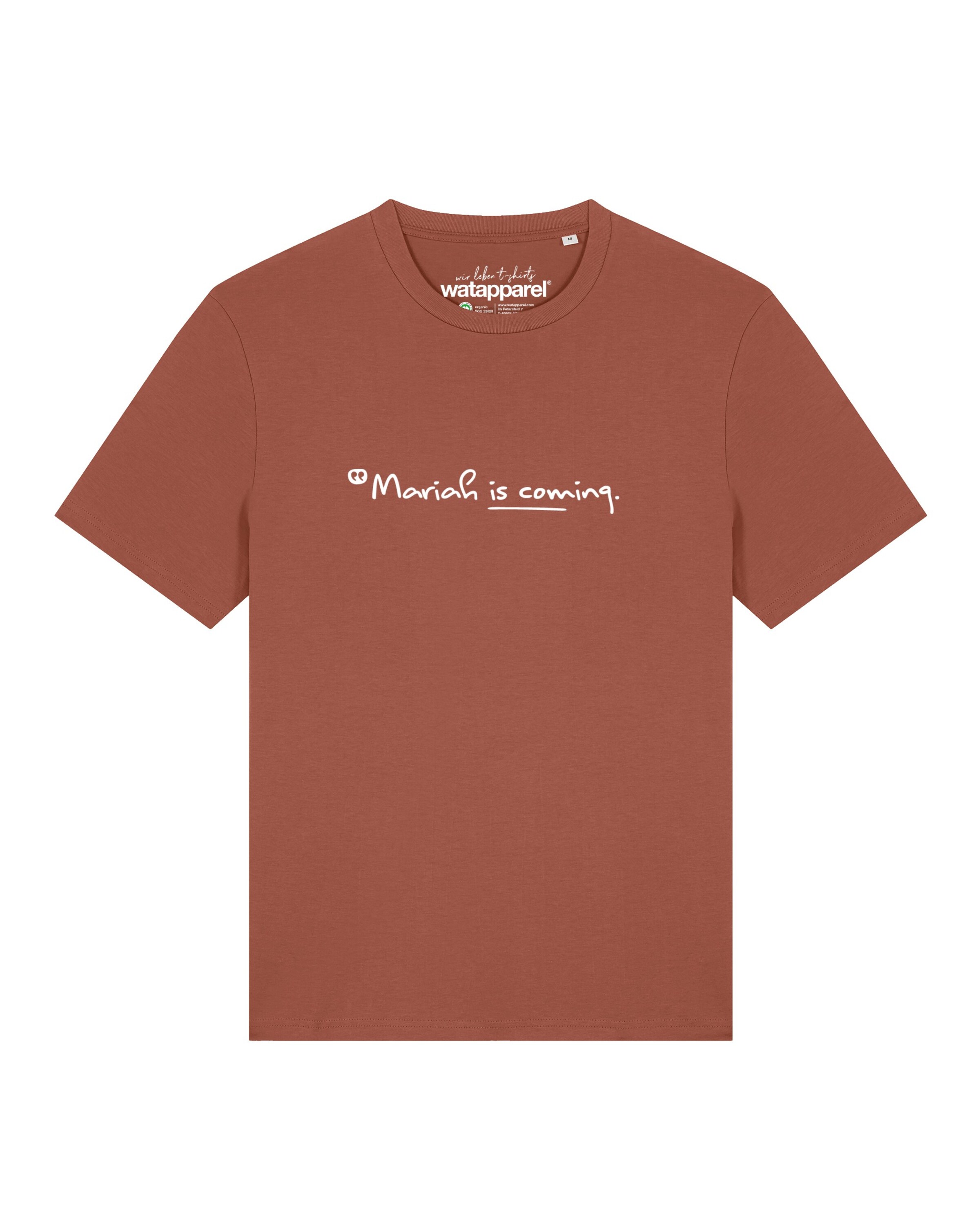 T-Shirt 'Mariah is coming' Watapparel en rouge : devant