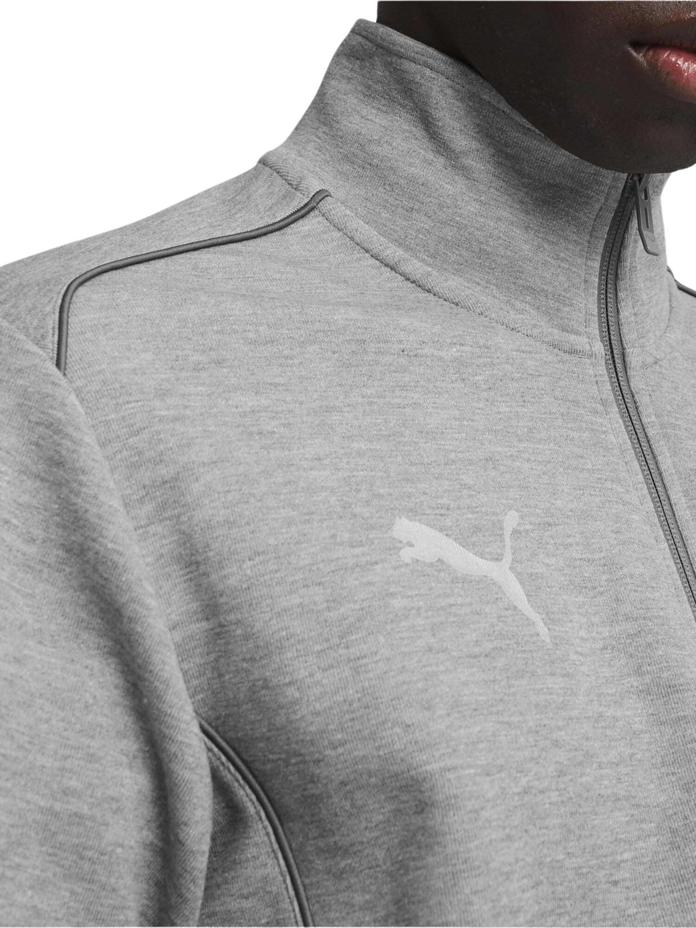 Giacca di felpa sportiva 'Team Final' di PUMA in grigio