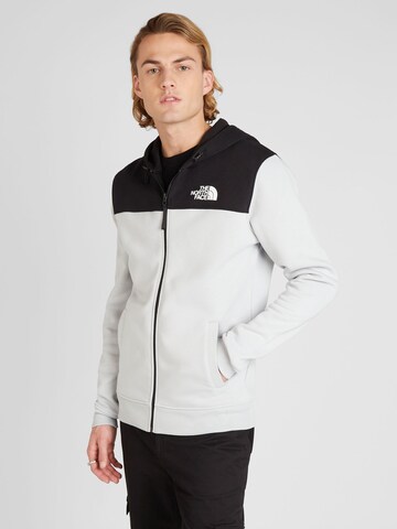 THE NORTH FACE Zip-Up Hoodie in Grey: front