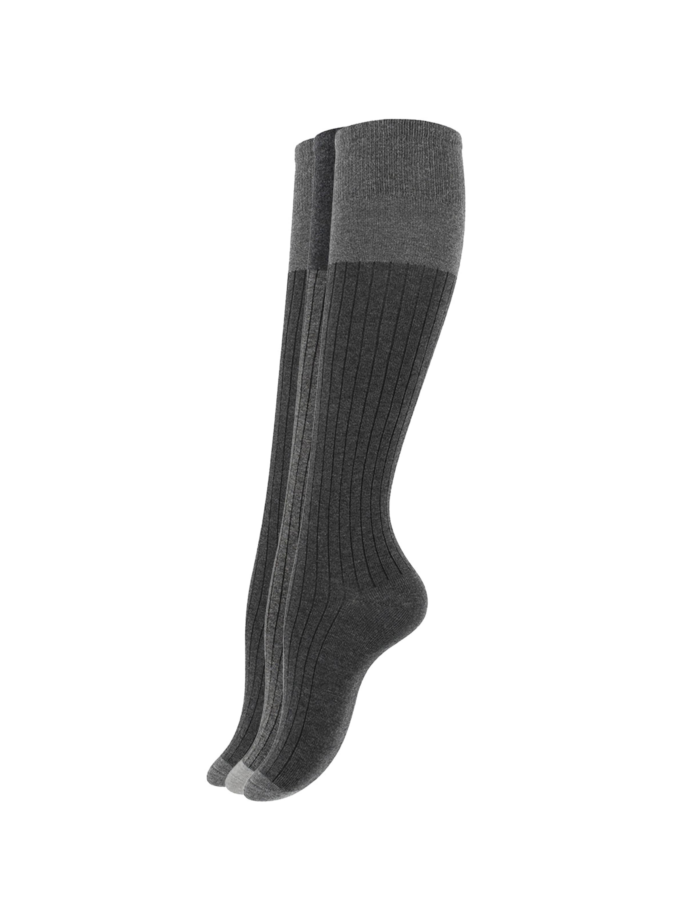 Yenita Kniestrümpfe in Grau: Vorderseite