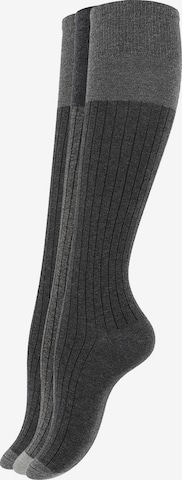 Chaussettes montantes Yenita en gris : devant